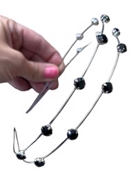 Tiara/diadem/hårbøjle, black diamond 
